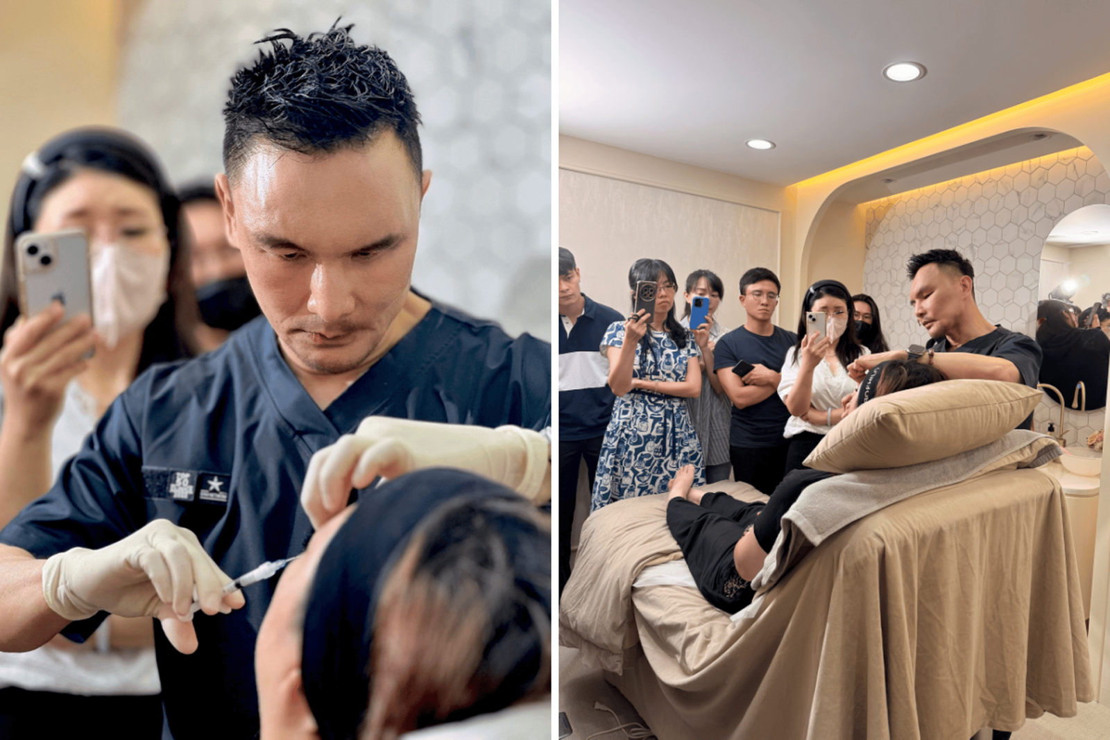 林上立醫師現場示範鼻子與下巴的規劃與注射技巧