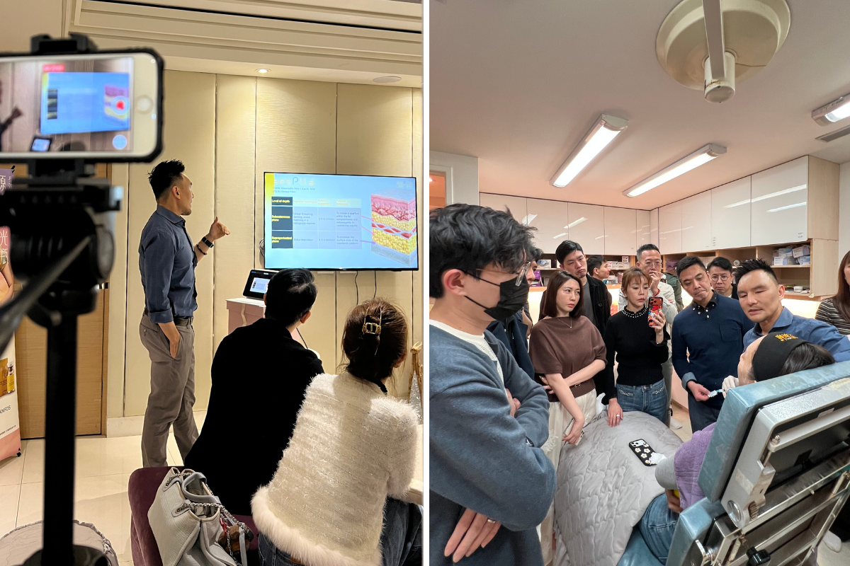 ▲林上立醫師受邀成為aesPlla艾莉雅（俗稱原生曙光瓶）的台灣第一批使用醫師，並協助進行台灣種子講師培訓。