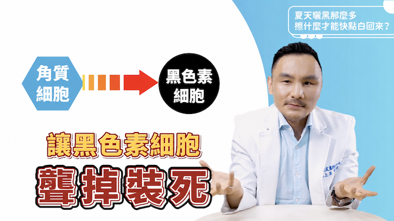 美白方法之一,抑制黑色素的產生
